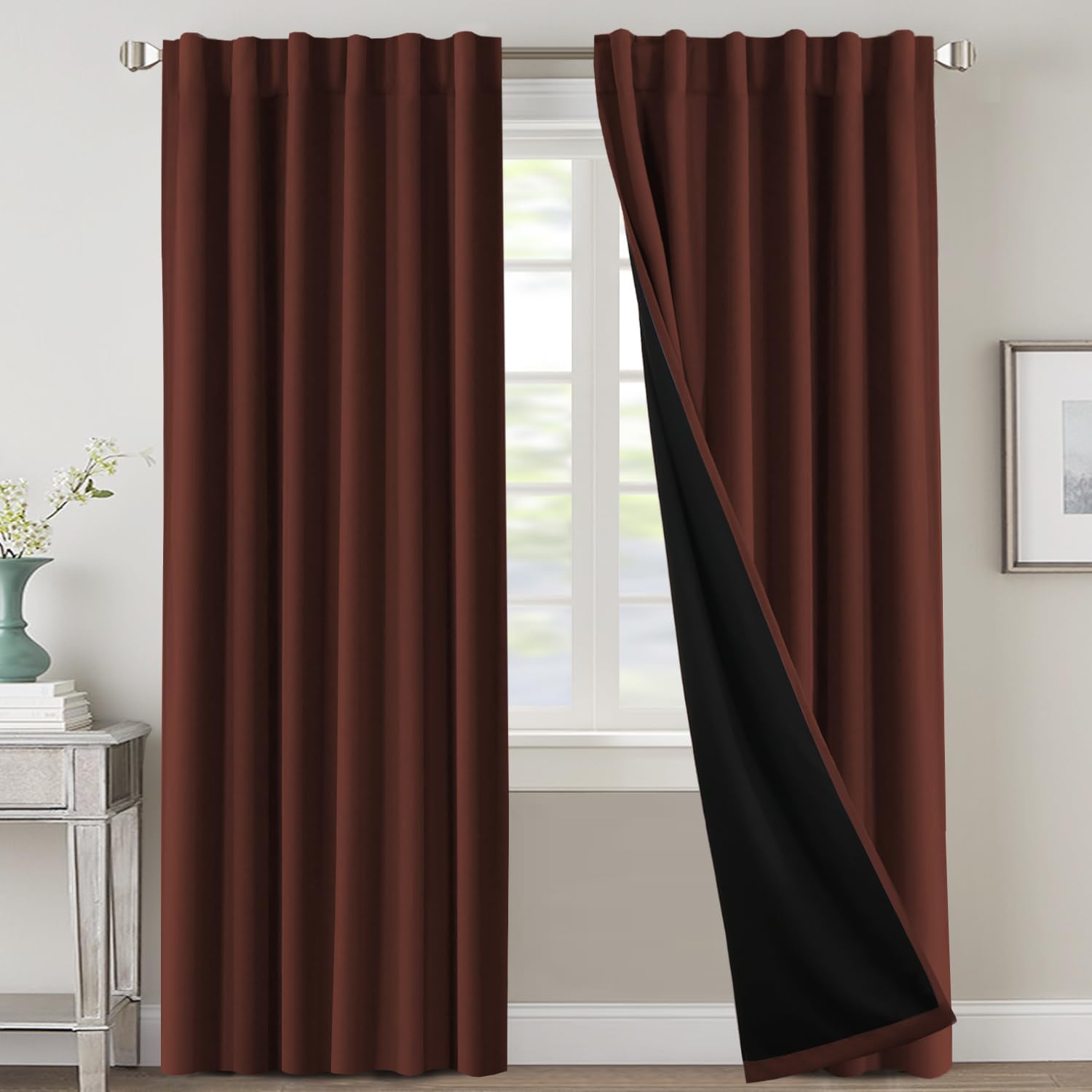 H.VERSAILTEX 100% Blackout Curtains for Bedroom and Living Room