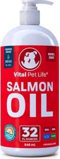 Salmon Oil for Dogs & Cats - Omega 3 EPA DHA Liquid Supplement