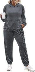 IN'VOLAND Plus Size Velour Sweatsuit Set for Women - Cozy Casual Two