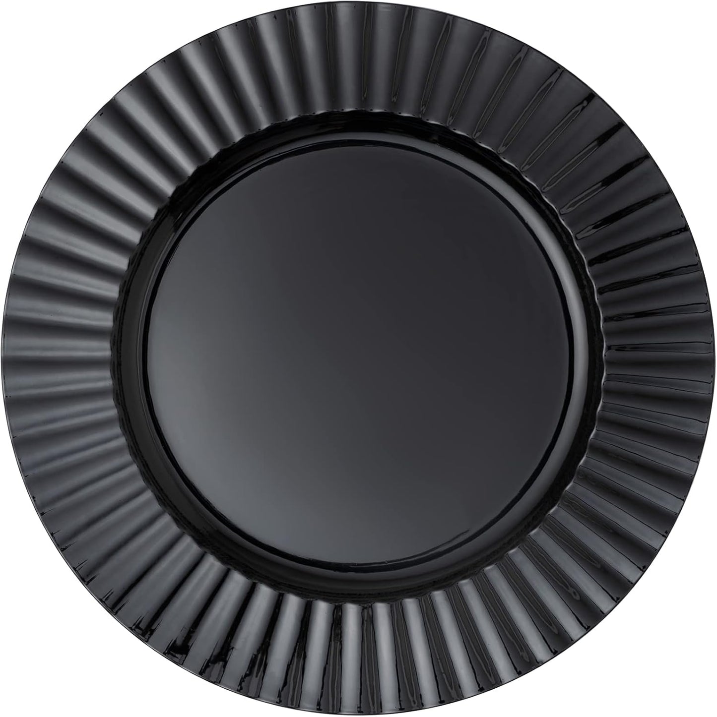 Simply Elegant Fluted Edge Charger Plates for Events and Parties