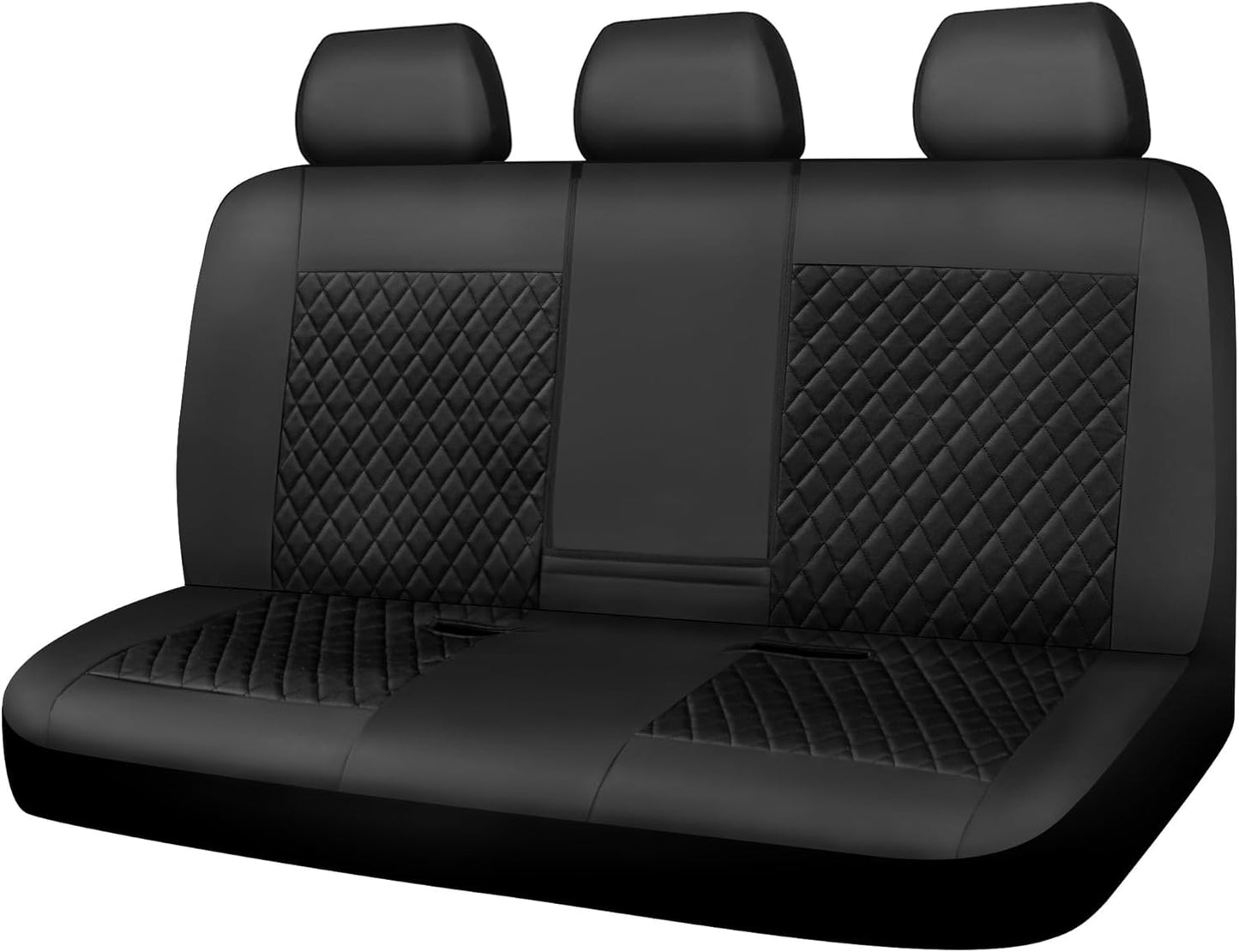 CAR PASS Faux Leather Back Seat Cover for Sedans and SUVs