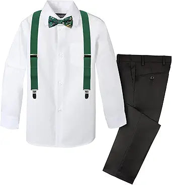 Spring Notion Boys' 4-Piece Suspender Outfit for Stylish Kids