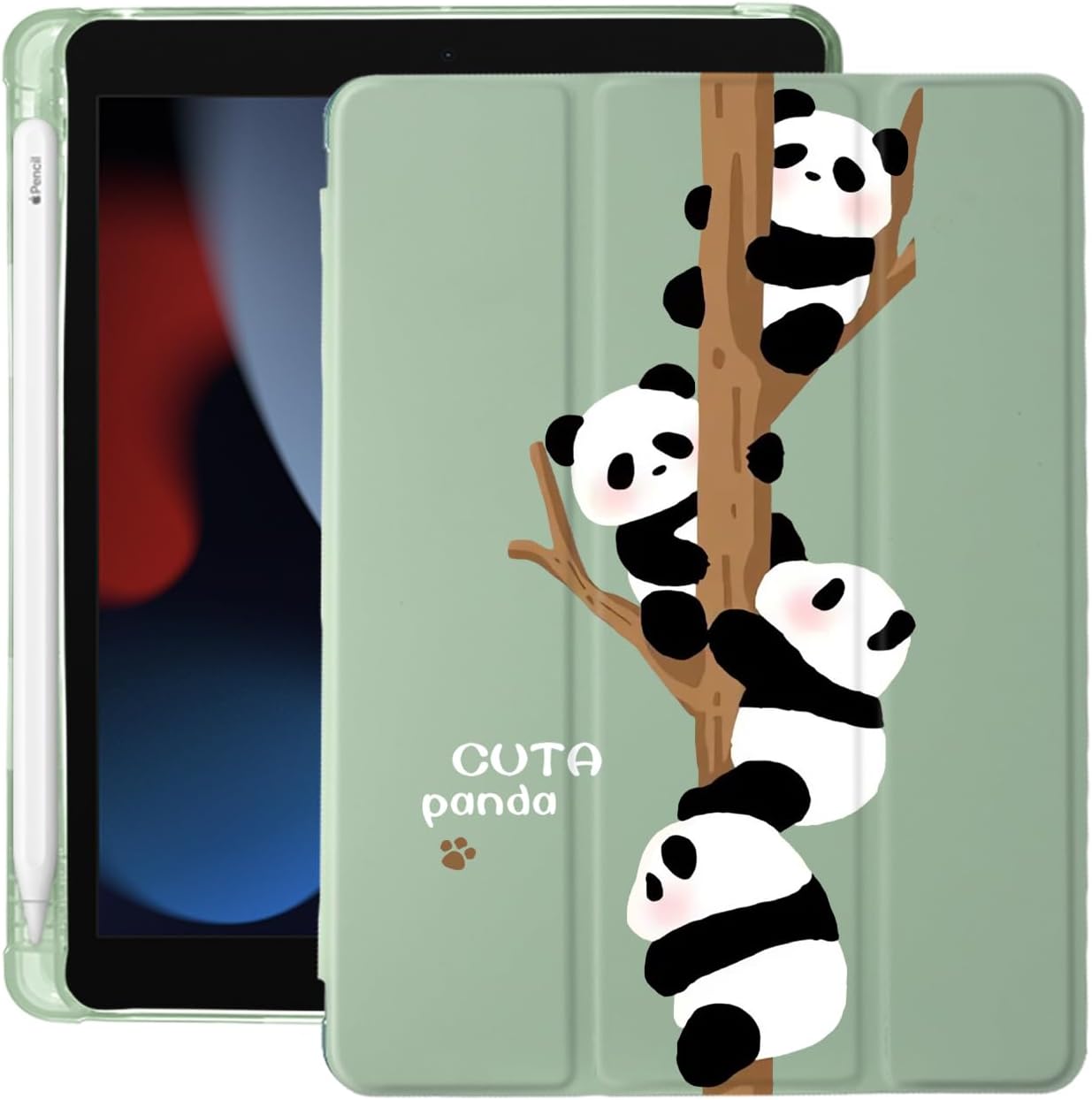 Cute Kawaii Panda iPad Case for 11th and 10th Generation Models