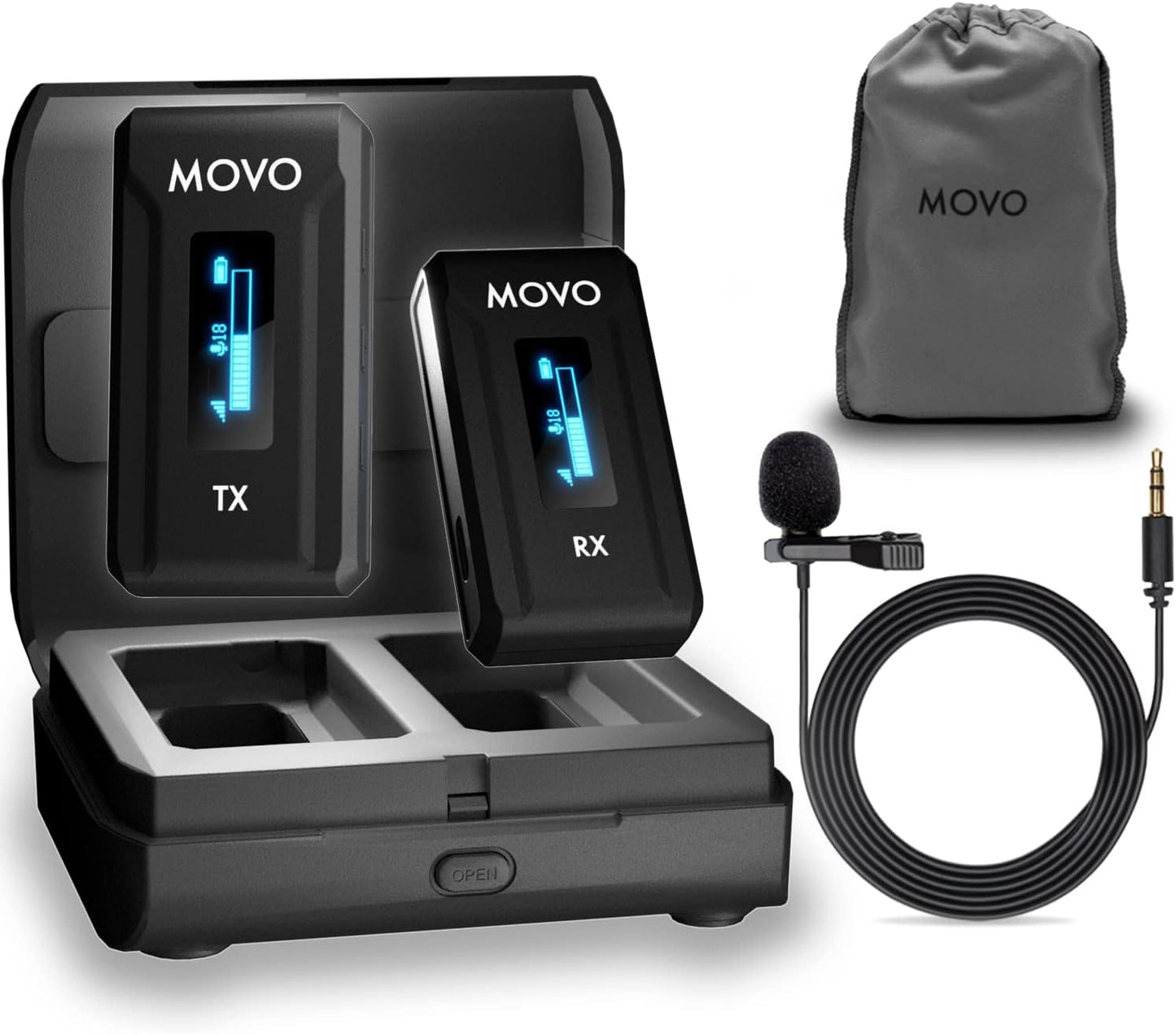 Movo WMX-2 Wireless Camera Microphone for Vlogging and Filmmaking