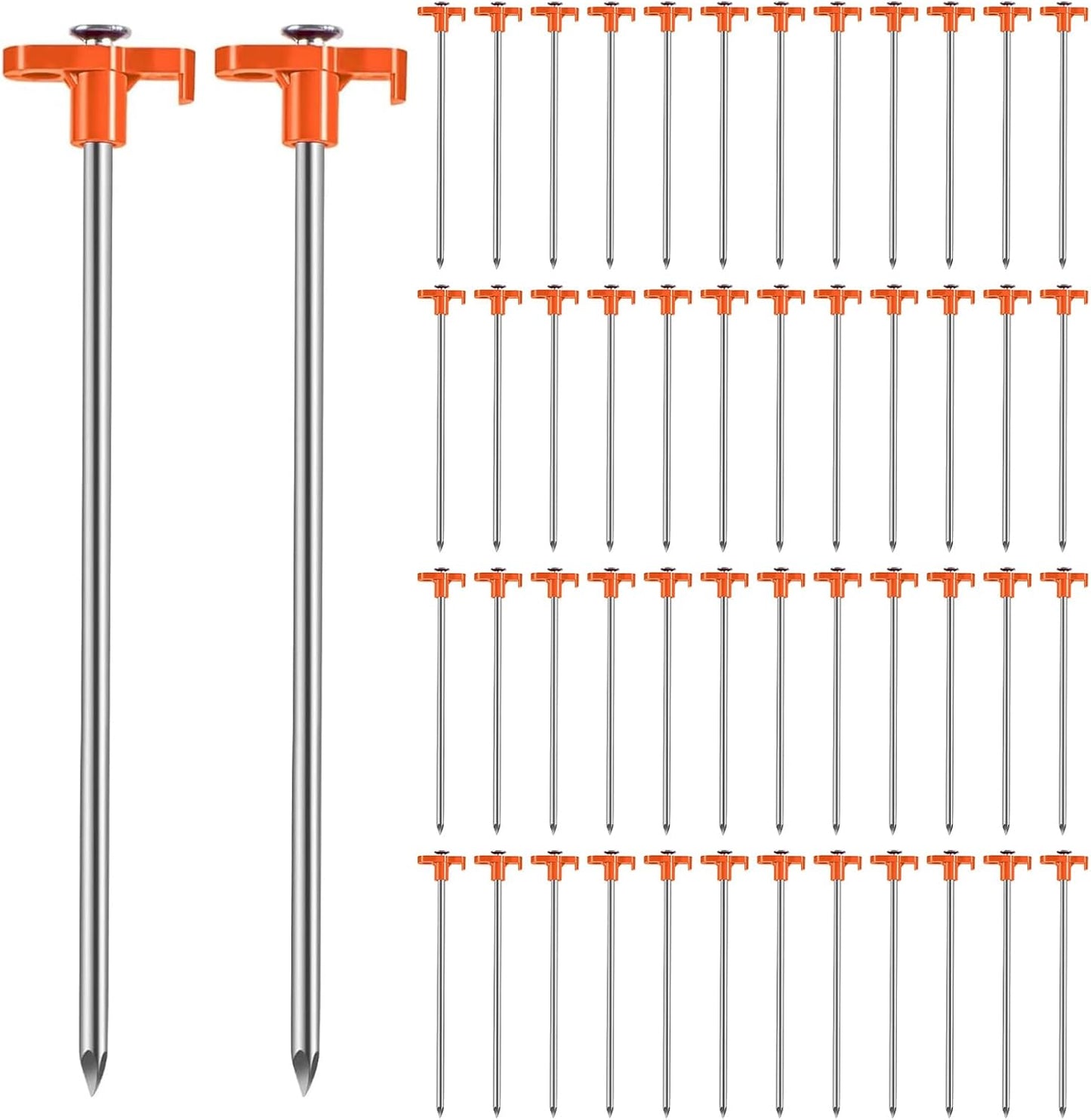 50 Pack Heavy Duty 10 Tent Stakes - Secure Your Shelter with Ease!