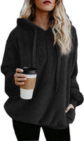 ReachMe Womens Oversized Sherpa Pullover Hoodie - Warm Fuzzy