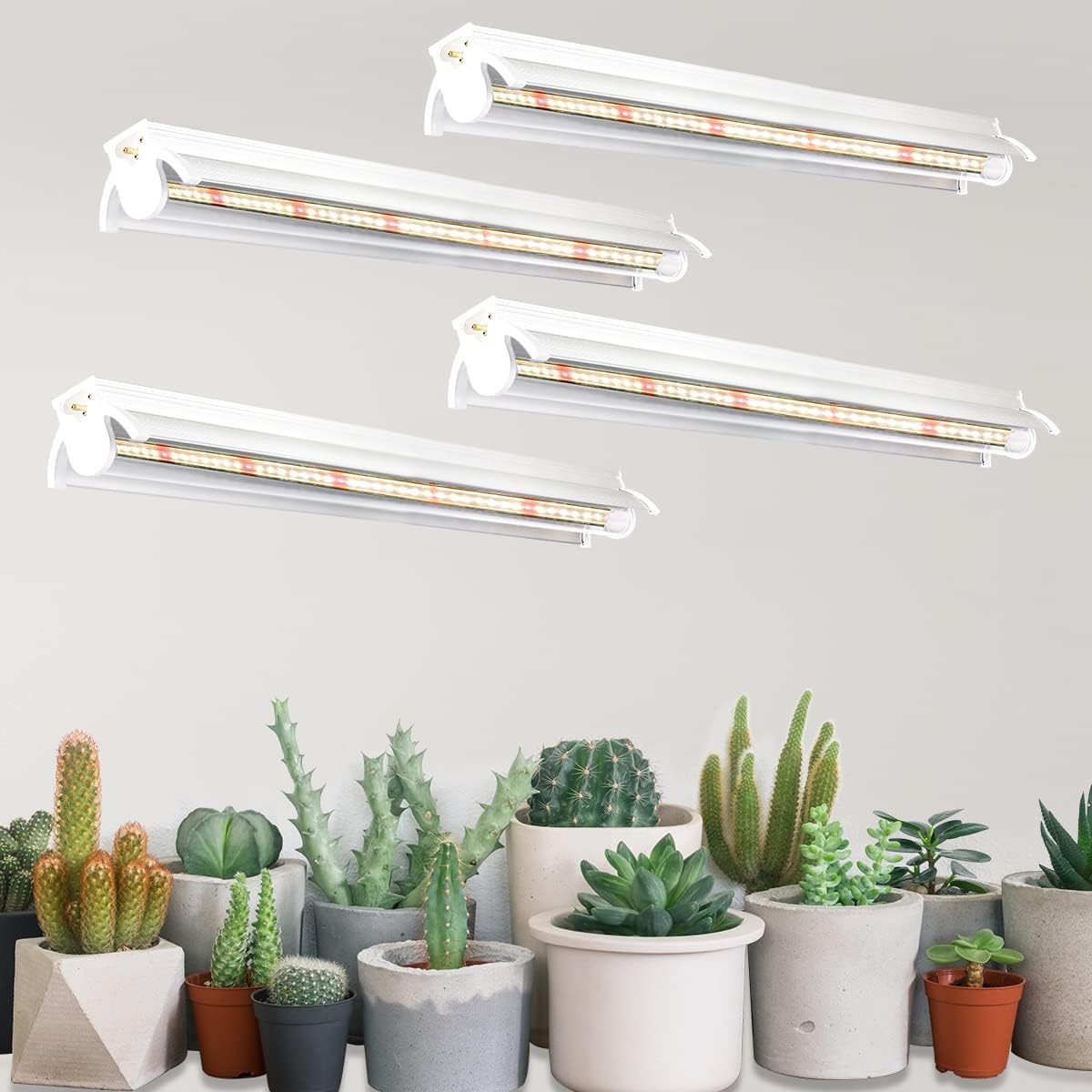 T5 LED Grow Lights for Indoor Plants with V-Shaped Reflector