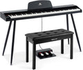 MUSTAR 88 Key Piano Keyboard with Bench - Portable 88-Key Digital