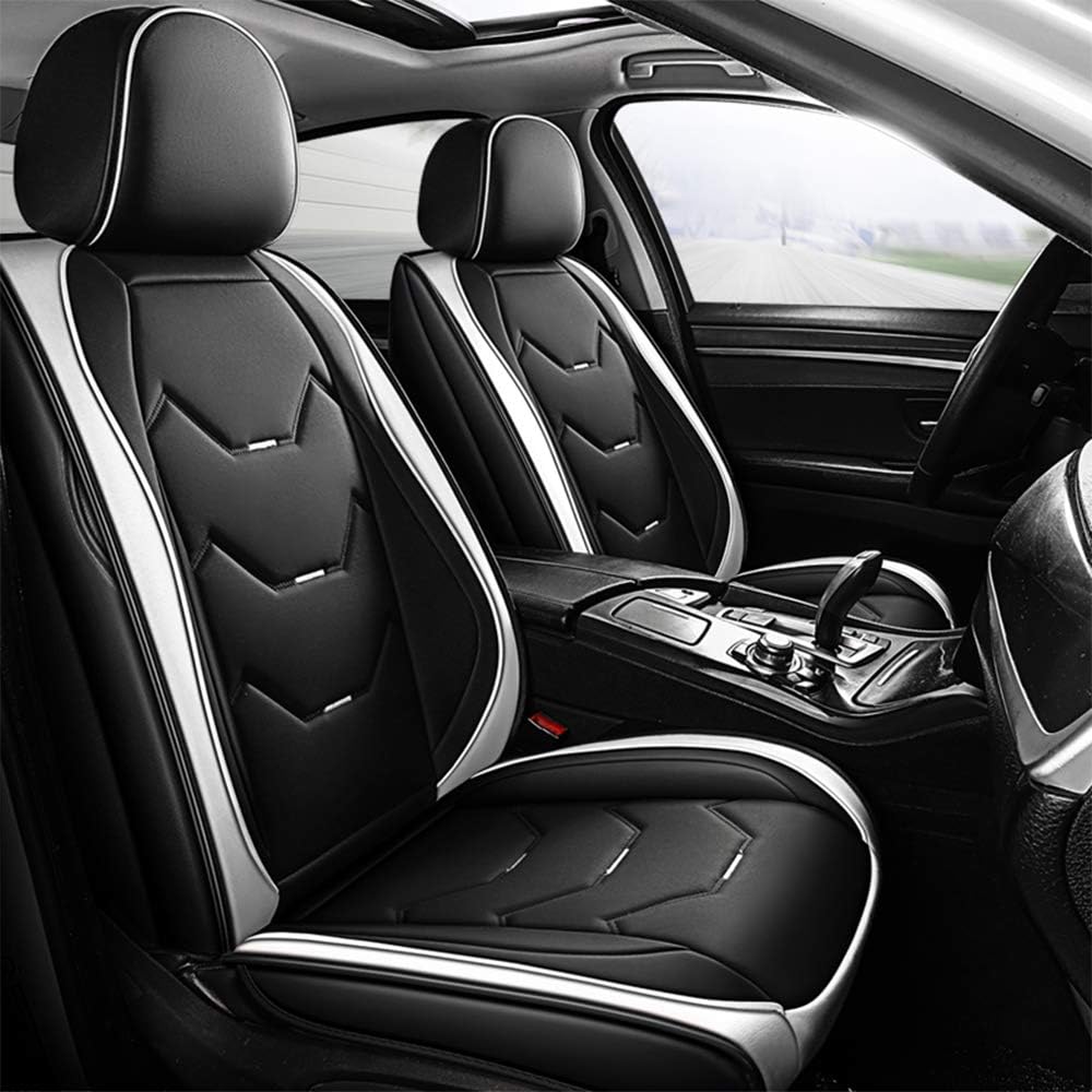 Universal Leather Car Seat Covers Full Set for 5 Seat Vehicles