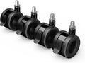 FITUEYES TV Cart Wheel Stem Casters M8 Threads - Smooth 360 Mobility
