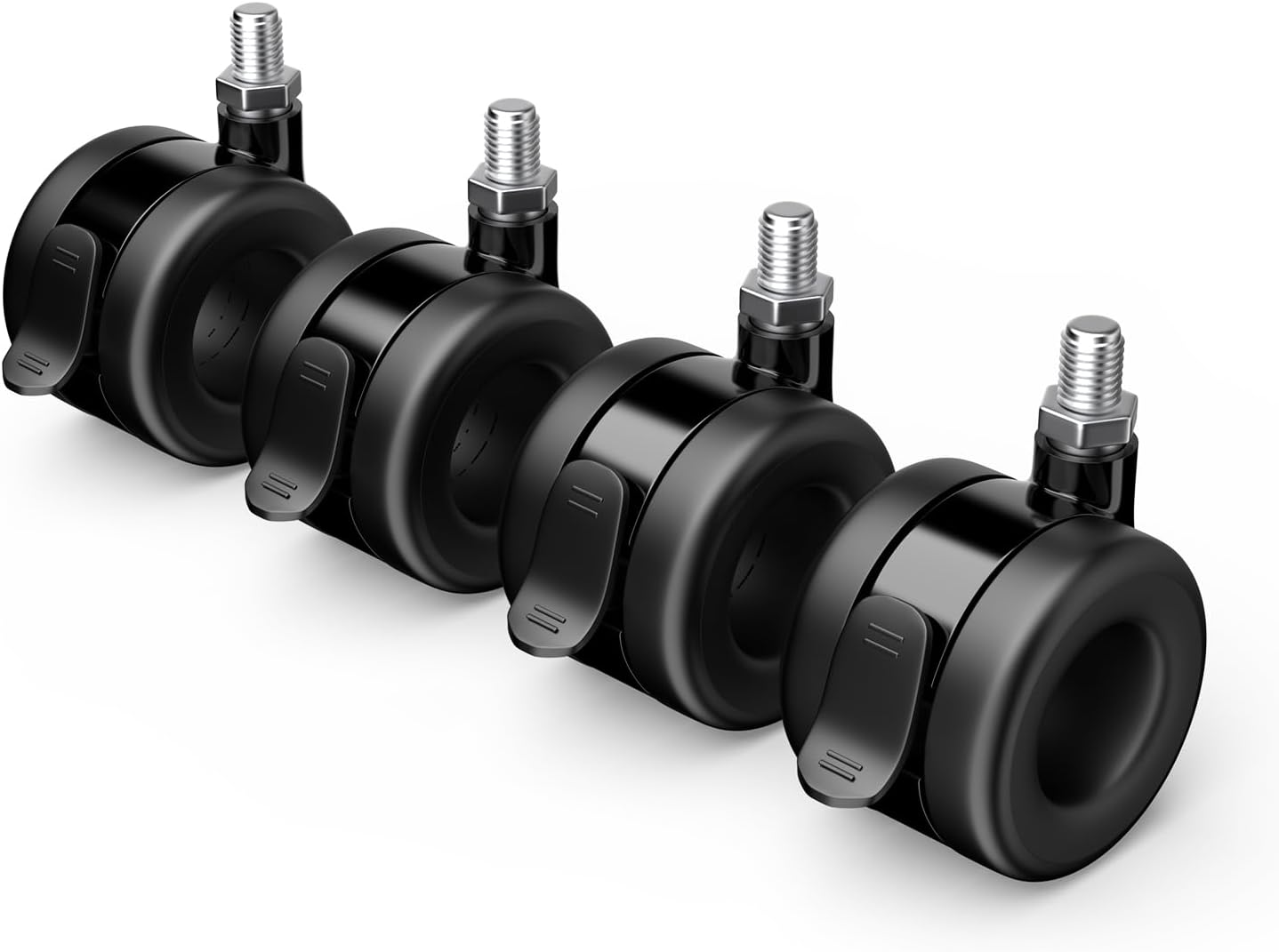 FITUEYES Design TV Cart Wheels with Brake and 360-Degree Swivel