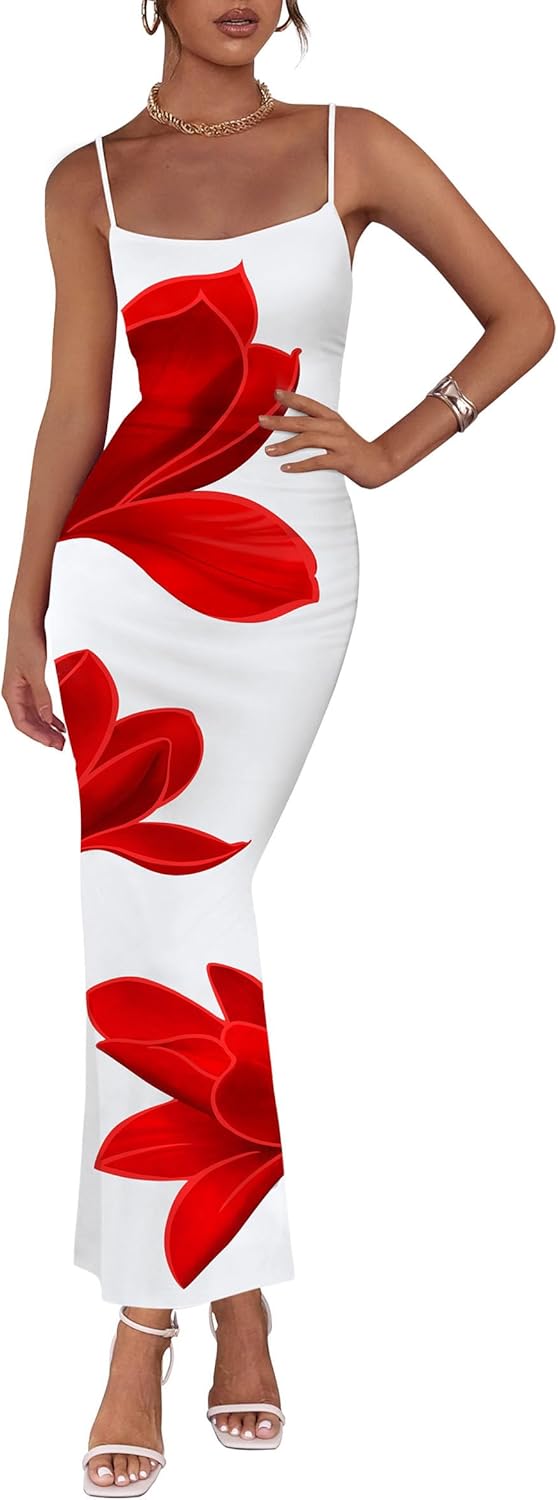 Floral Maxi Dress for Women - Perfect Summer Beach Vacation Wear