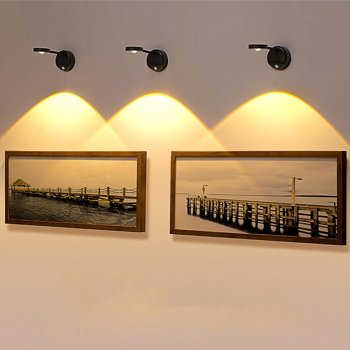 Battery Operated Motion Sensor Picture Light with 3 Colors