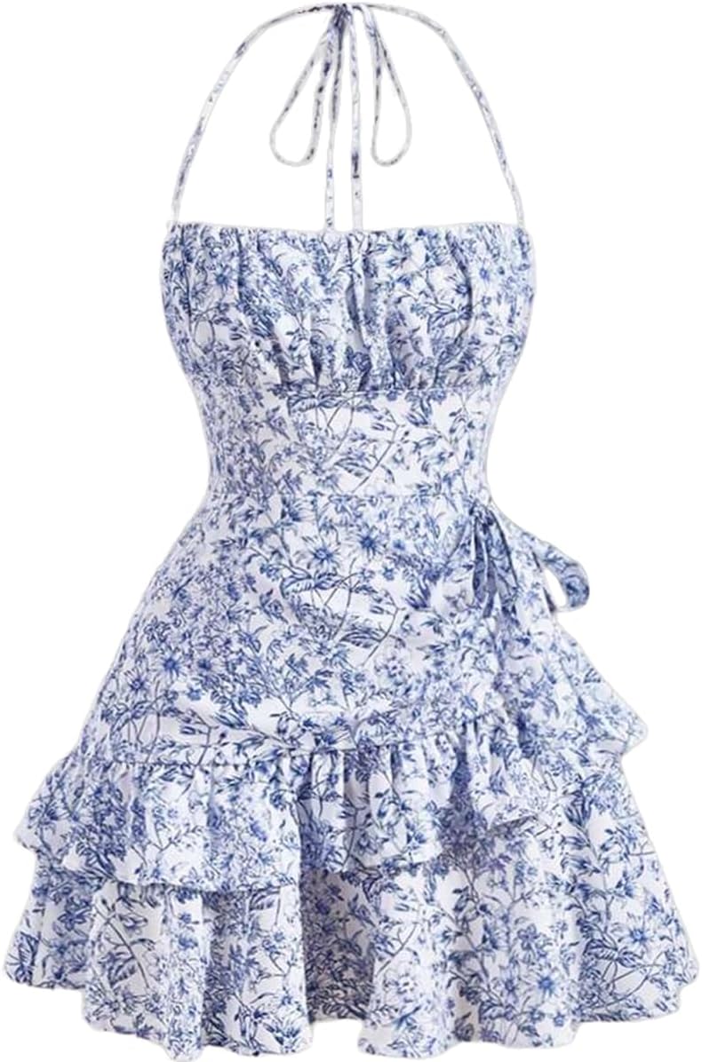 Narecte Summer Dresses for Women: Floral Print Mini Dress