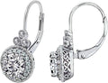 Platinum Plated Infinite Elements Zirconia Vintage Drop Earrings