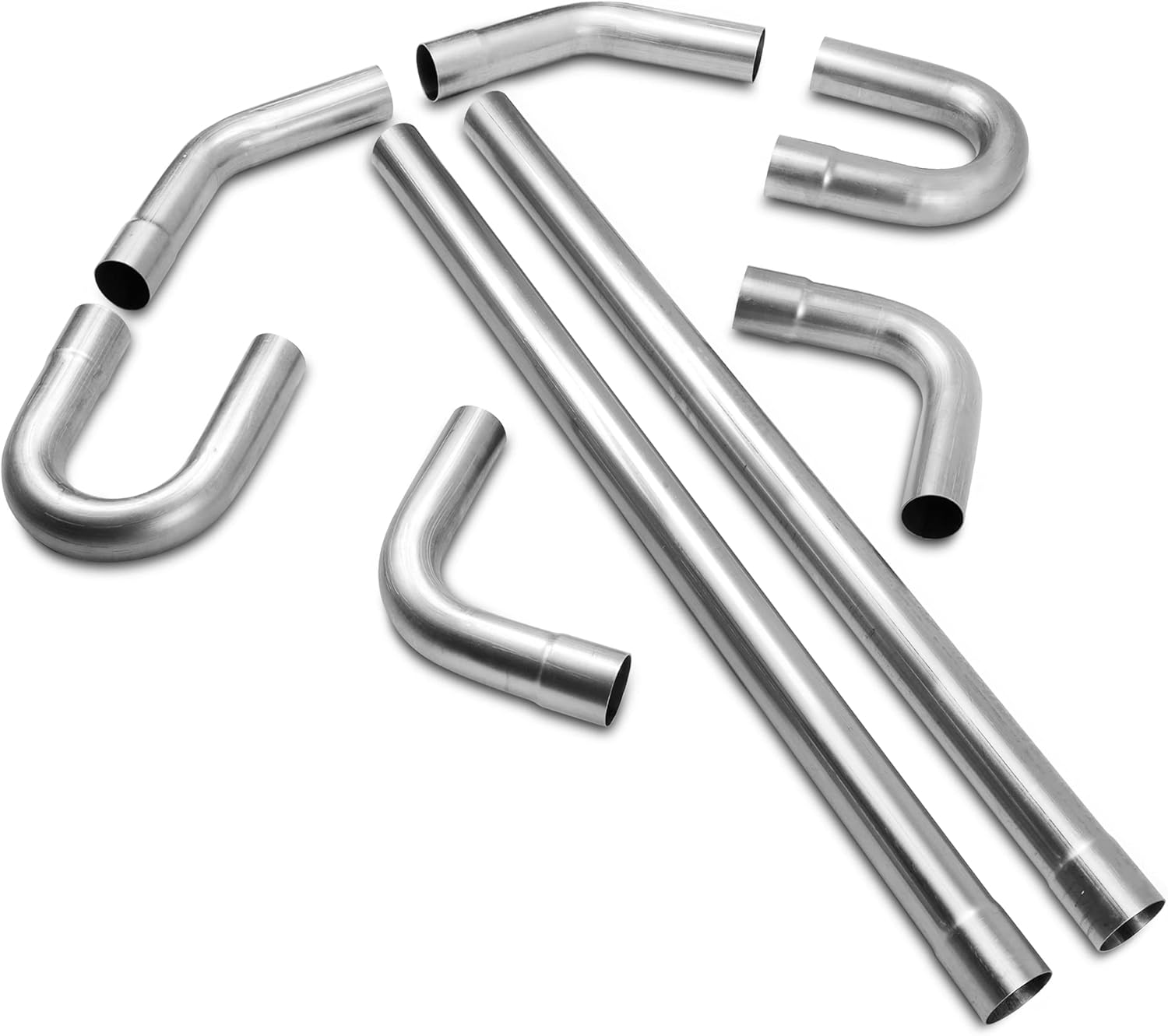 2ft' Mild Steel Custom Exhaust Kit with Mandrel Bend Pipe Set
