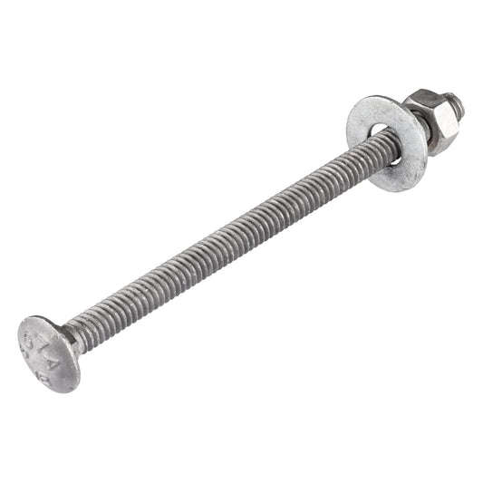 1/4in x 3-1/2in Galvanized Carriage Bolt Kit for Heavy Duty Use