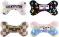 Medium Chewy Vuiton Bones Plush Dog Toys for Stylish Pets