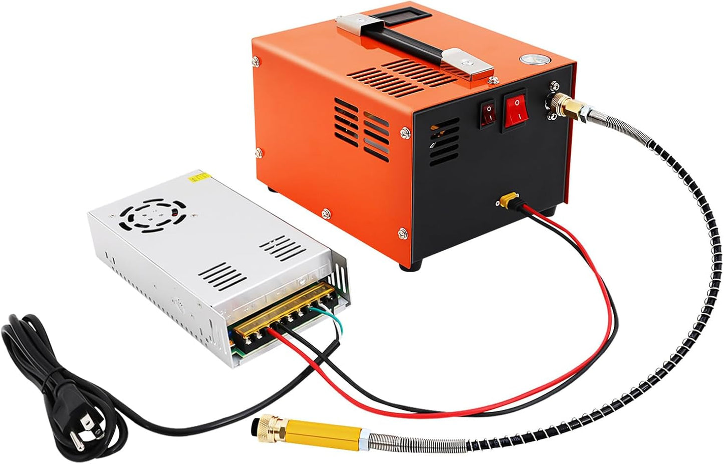 110V Portable PCP Air Compressor - Oil & Water-Free Pump for Paintball & Rifles