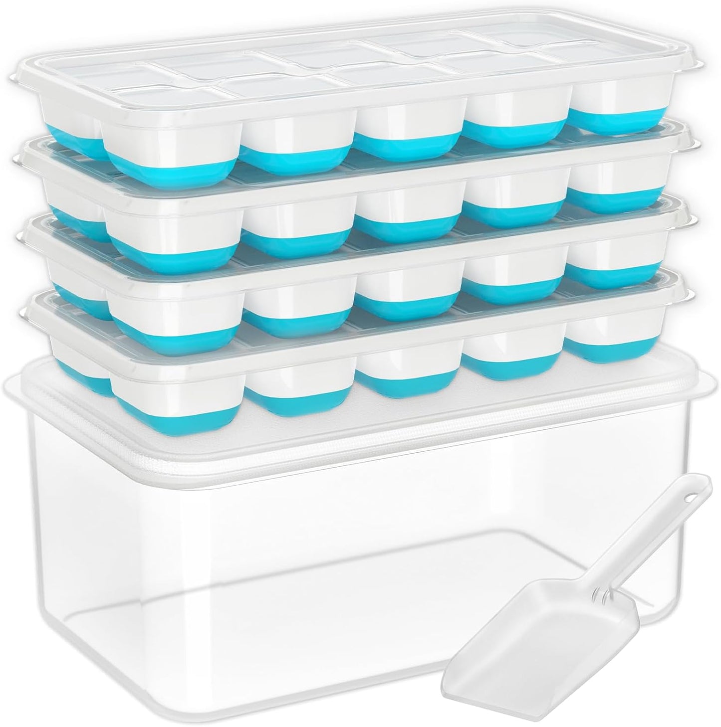 DOQAUS Stackable Ice Cube Tray Set: Easy Storage Solution