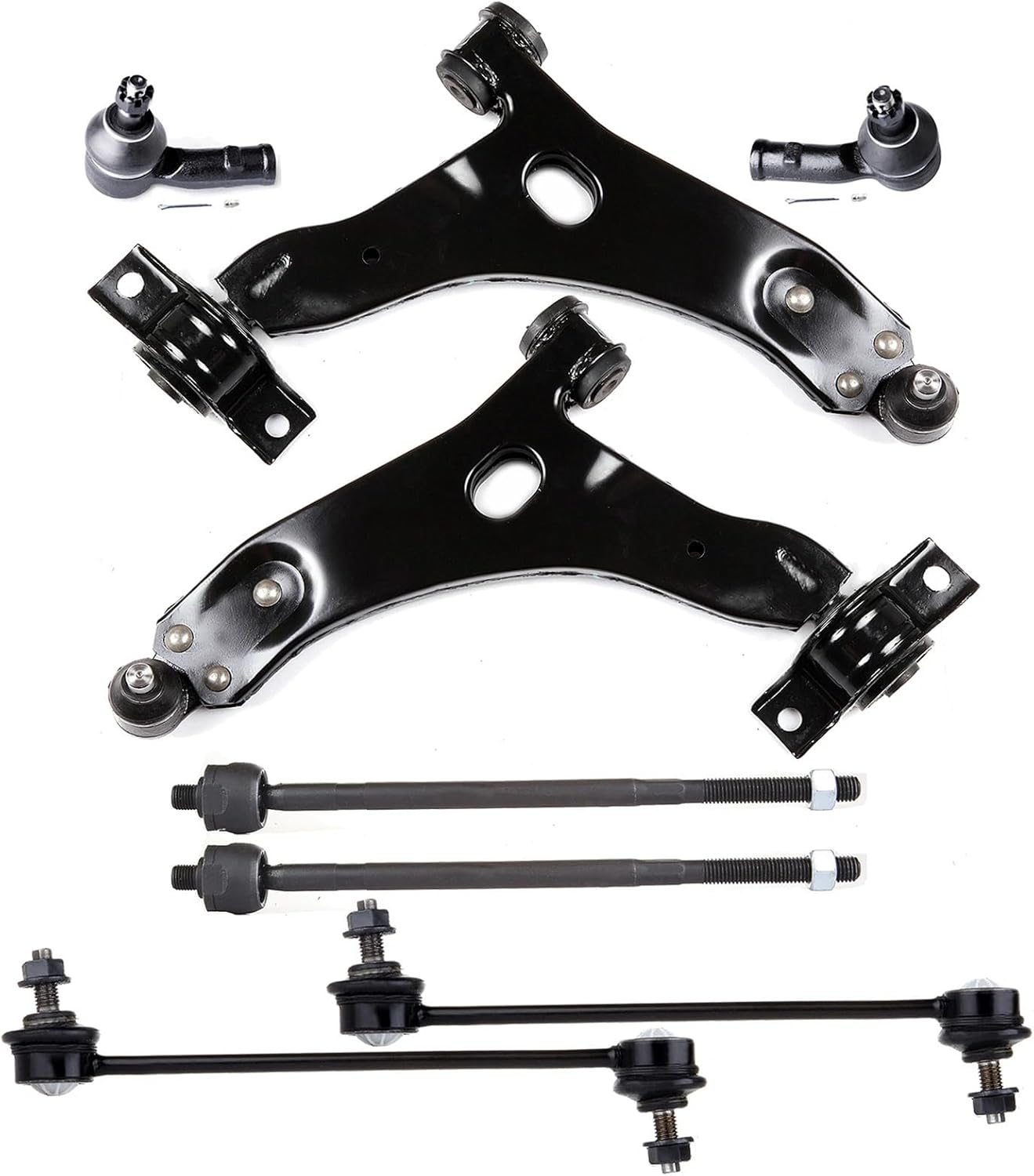 Front Lower Control Arm Outer Tie Rod End Kit for Ford Focus