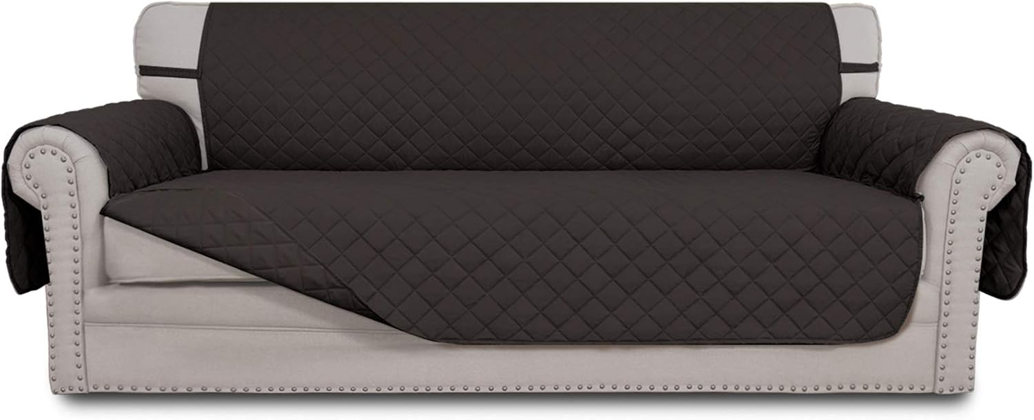 Easy-Going Reversible Couch Cover for 3 Cushion Sofa Protection
