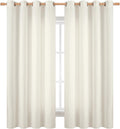 BGment Curtains 63 in Length 2 Panels Set for Bedroom - Linen Look