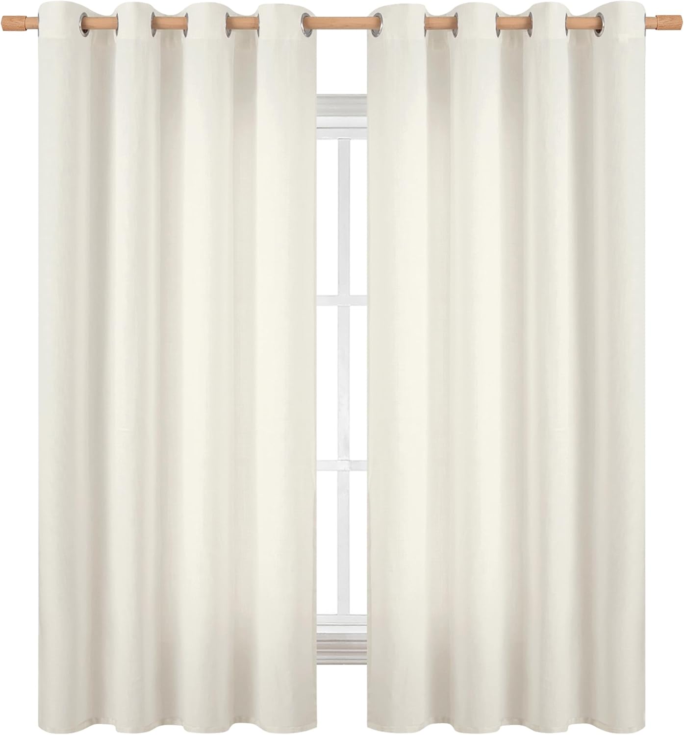 BGment Curtains 63 Inch Length Set for Bedroom and Living Room