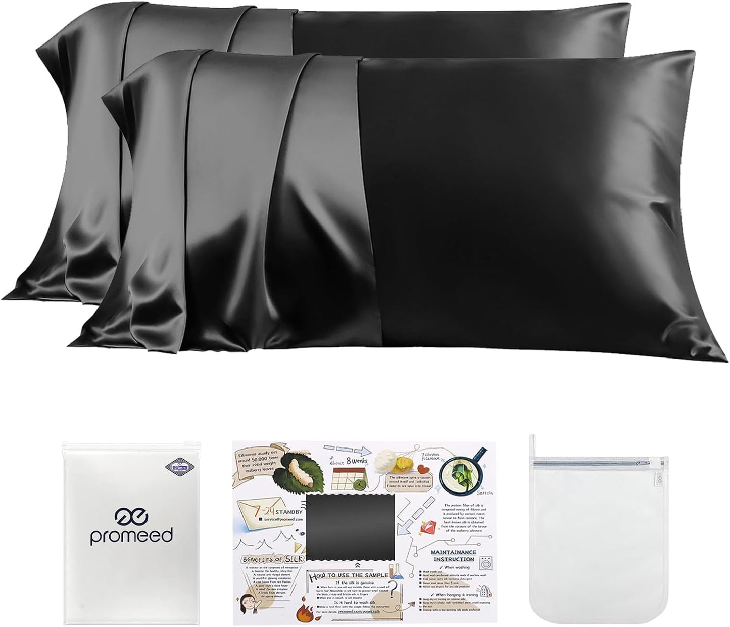 PROMEED 23 Momme Silk Pillowcase Set for Luxurious Sleep