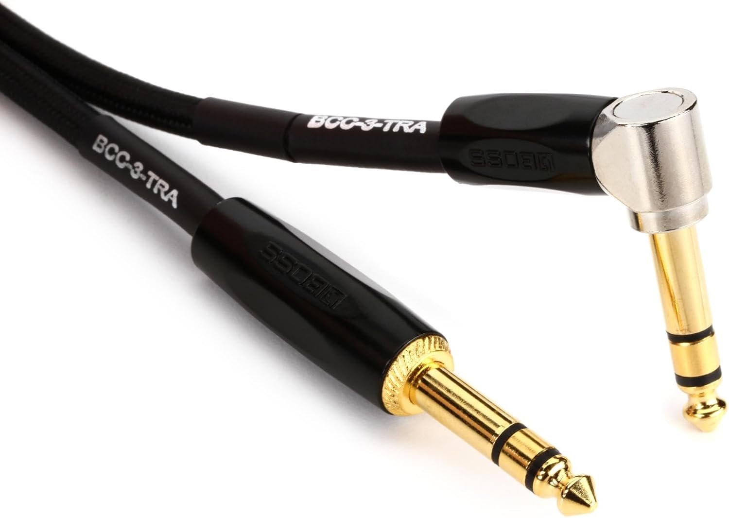 BOSS 3ft TRS Straight to Right Angle Cable - Improved Connectivity
