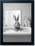 Cute Animal Canvas Print for Kids Bathroom Wall Art Decor