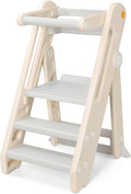 Onasti Toddler Tower Kitchen Stool Helper - Foldable Adjustable Height