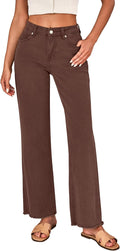 Wide Leg Jeans for Women High Waisted Straight Leg Frayed Hem Women's