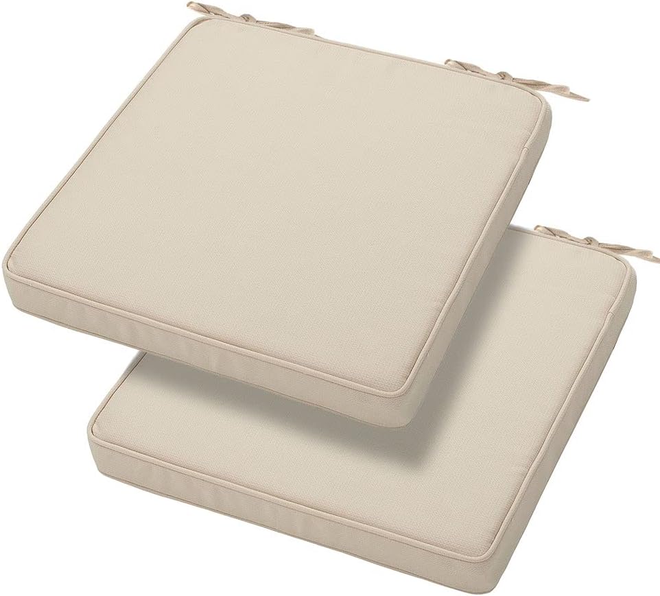 Waterproof Square Chair Cushion for Indoor Outdoor Use 18in x 18