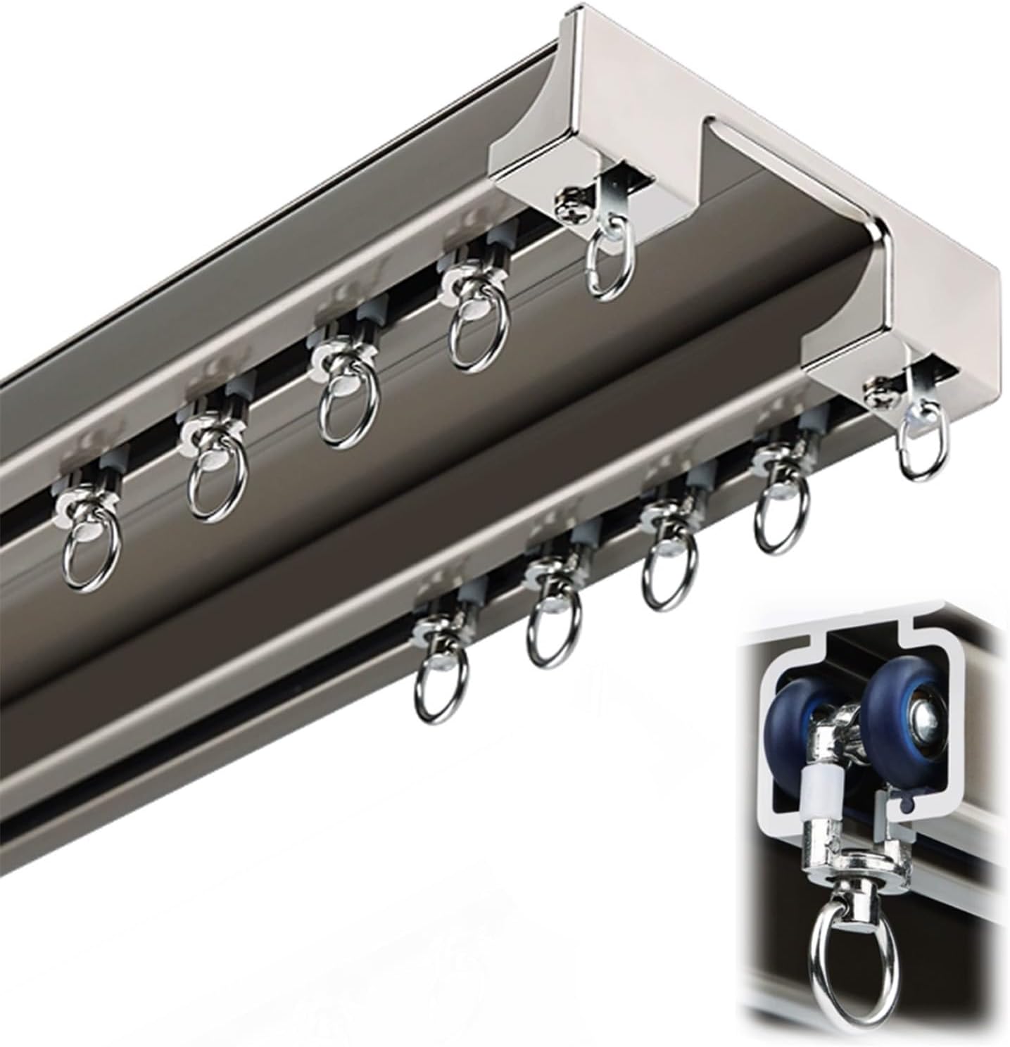 Silent Rollers Gold Ceiling Mount Curtain Rails