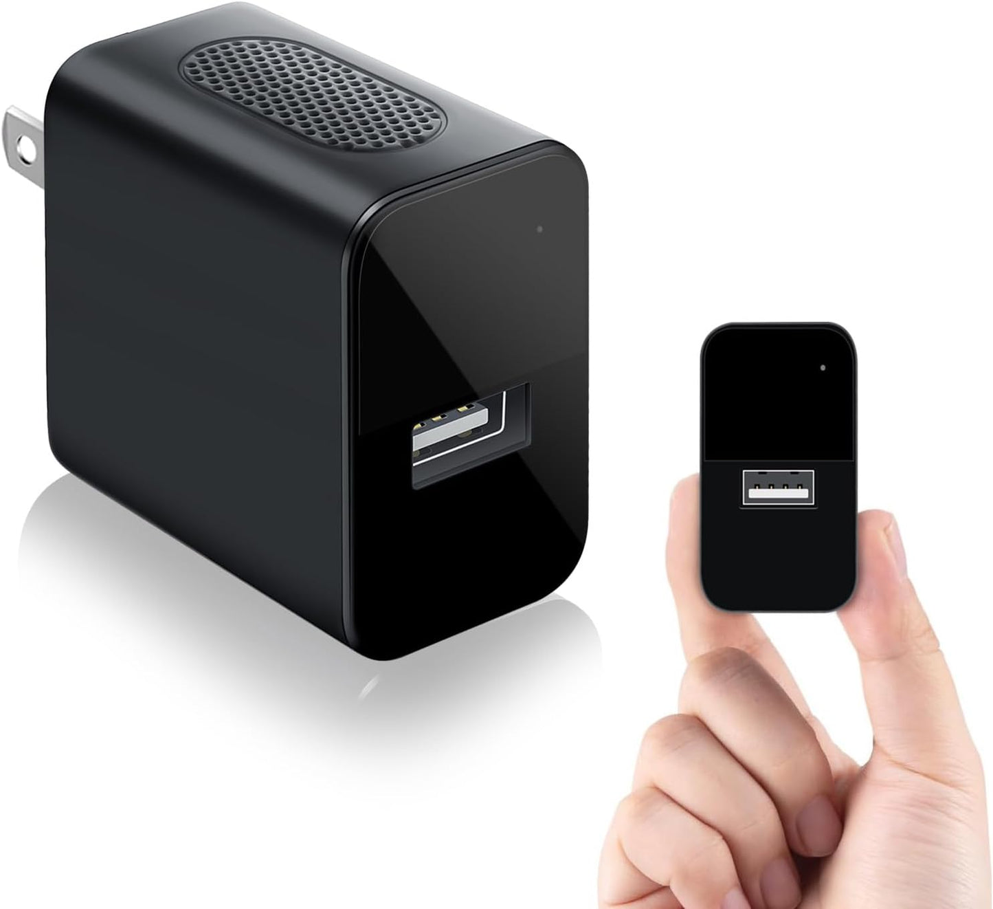 1080P Mini Camera Charger with Motion Detection and Night Vision