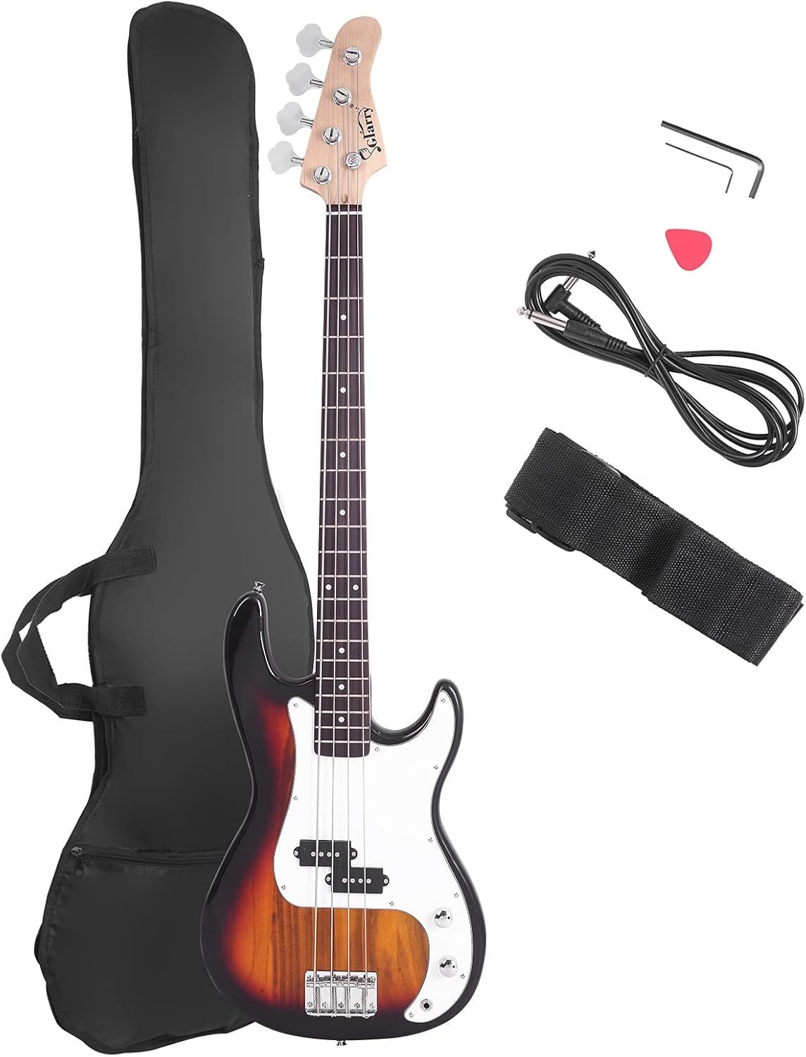 Glarry Electric Bass Guitar Full Size 4 String for Beginners