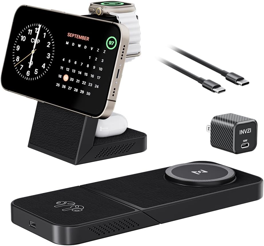 3-in-1 Fast Wireless Charging Station for Multiple Devices