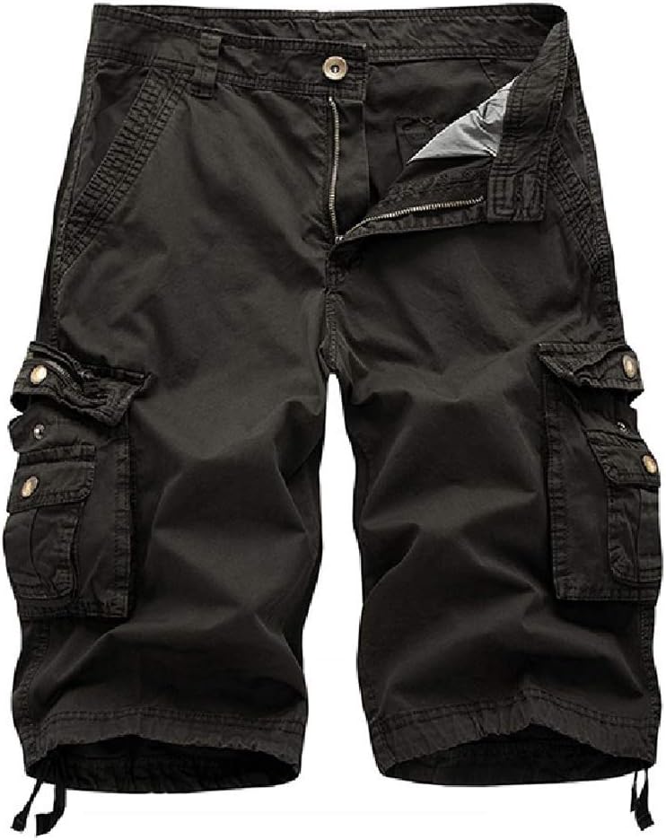 IDEALSANXUN Men's Casual Loose Fit Multi-Pockets Cargo Shorts