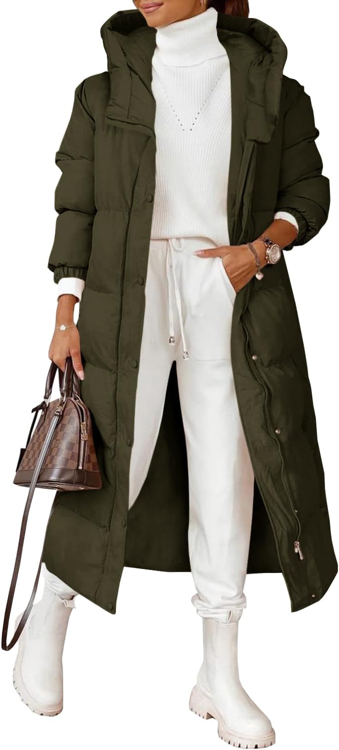 Grlasen Women Long Quilted Coat: Stylish Winter Puffer Jacket