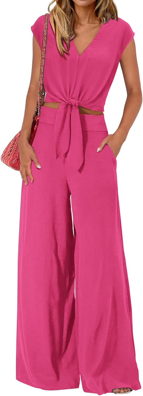 PRETTYGARDEN Women's Summer 2 Piece Outfits for Casual Style