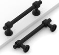 Matte Black Cabinet Pulls 3.75in CC (10 Pack) - Durable Kitchen