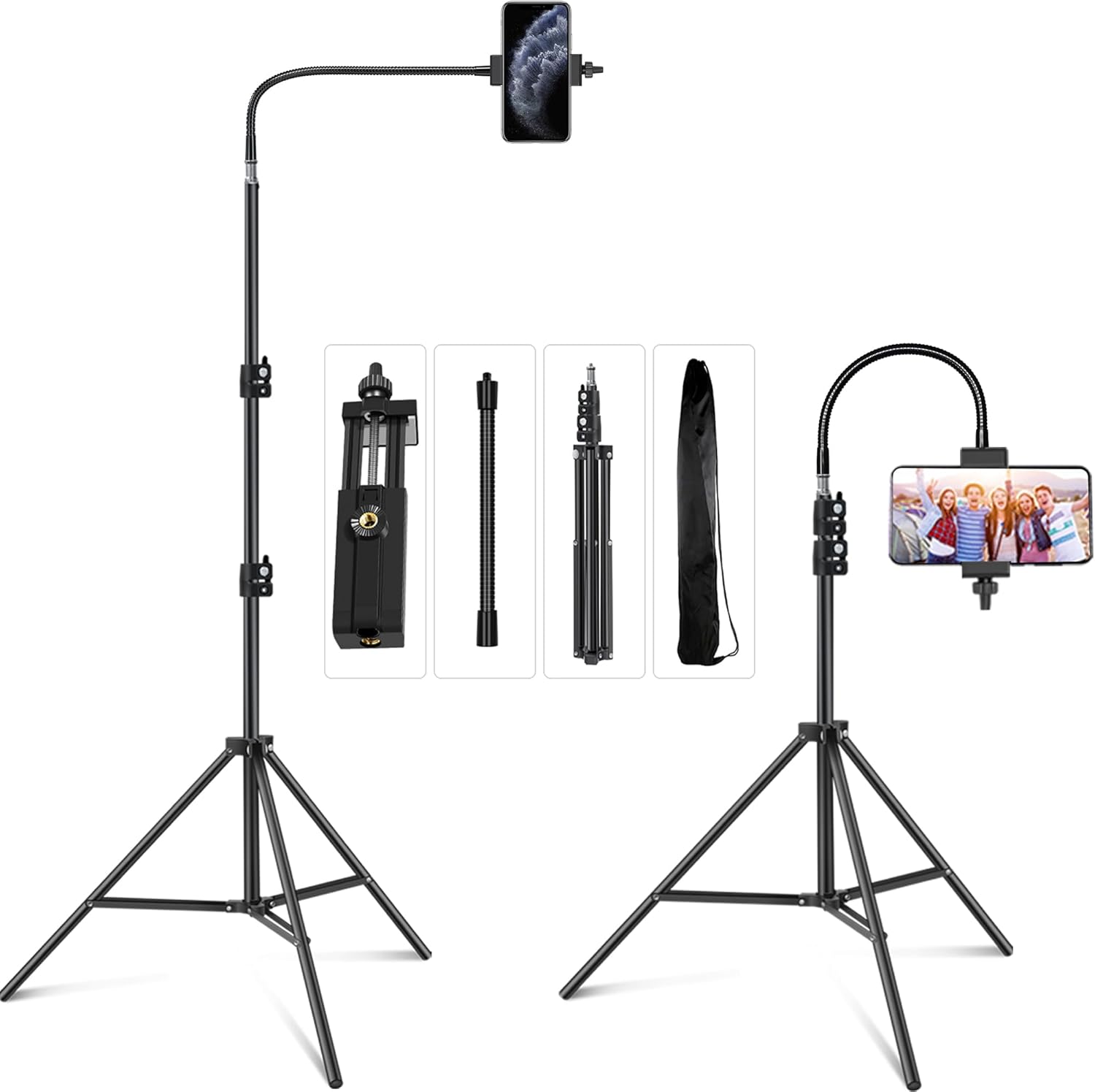 Adjustable Phone Tripod for Video Recording and Photography