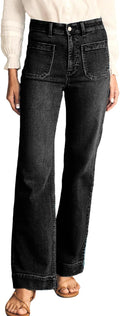 Astylish Wide Leg Jeans High Waisted Stretchy Straight Leg Women's