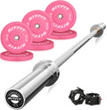 RitFit Barbell Weight Set - 4 ft Olympic Barbell with 55-275LB Plates