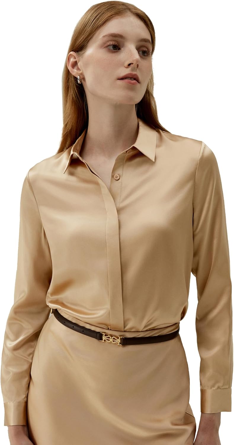 LilySilk 100% Pure Silk Blouse for Women - Elegant Comfort