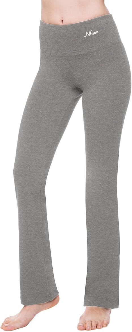 Nirlon Straight Leg Yoga Pants - Soft Breathable Womens Leggings