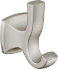 Moen Voss Brushed Nickel Double Robe Hook - Sturdy, Clean Design