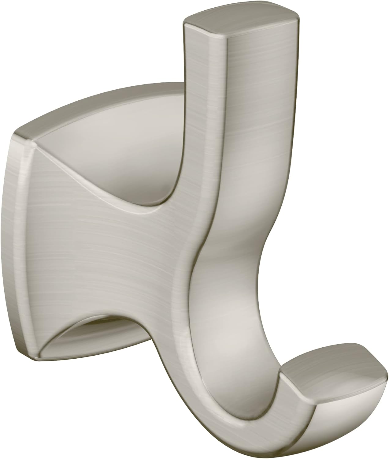Moen Voss Brushed Nickel Double Robe Hook for Towels and Robes