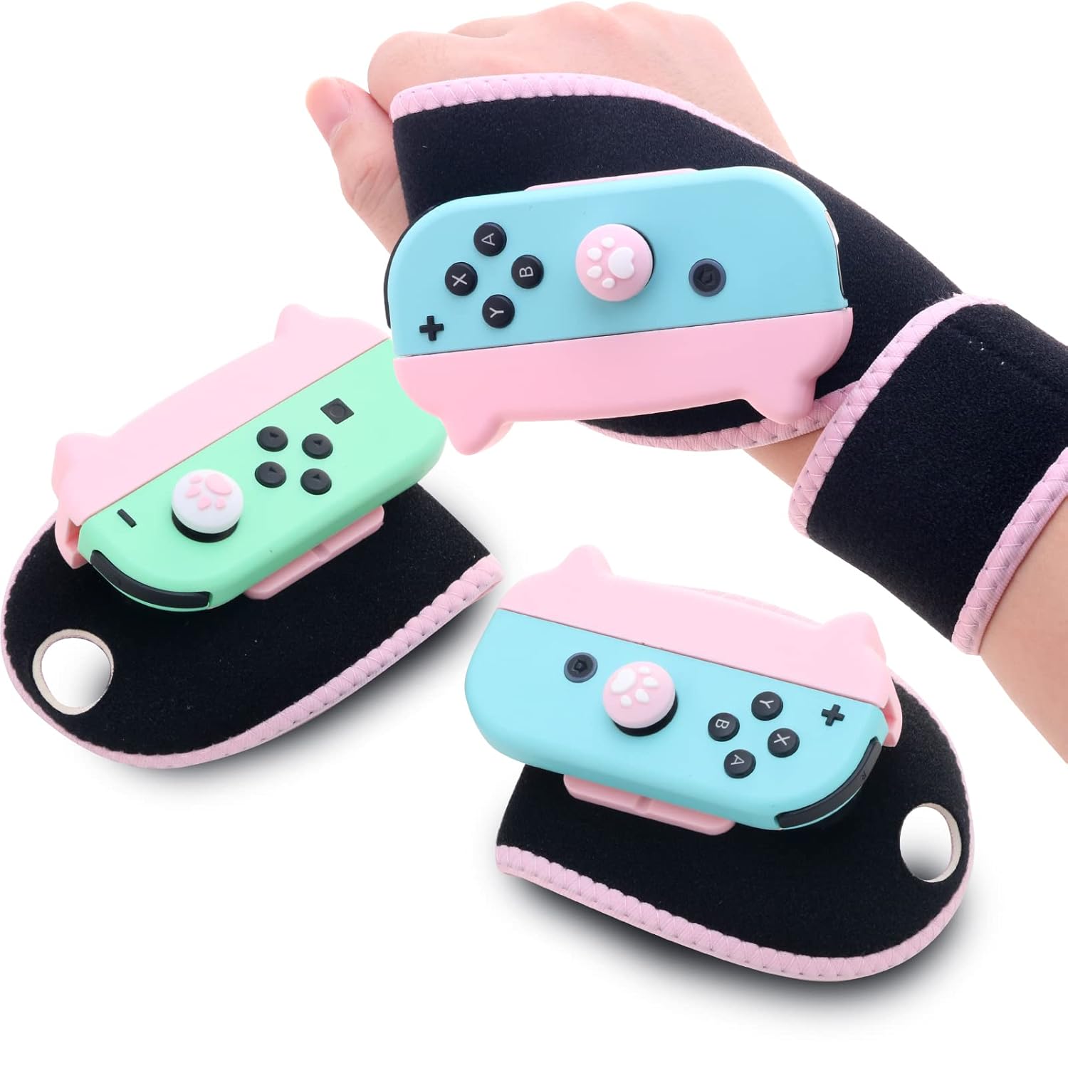 Enhance Switch Gaming: Pink Arm Band Duo